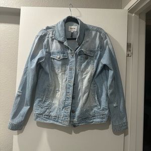 Junior Girl Distressed Jean Jacket